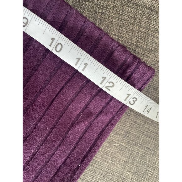 Shape FX Dark Purple Wide Ribbed Pull On Maxi Long Skirt Sz M - Picture 5 of 8